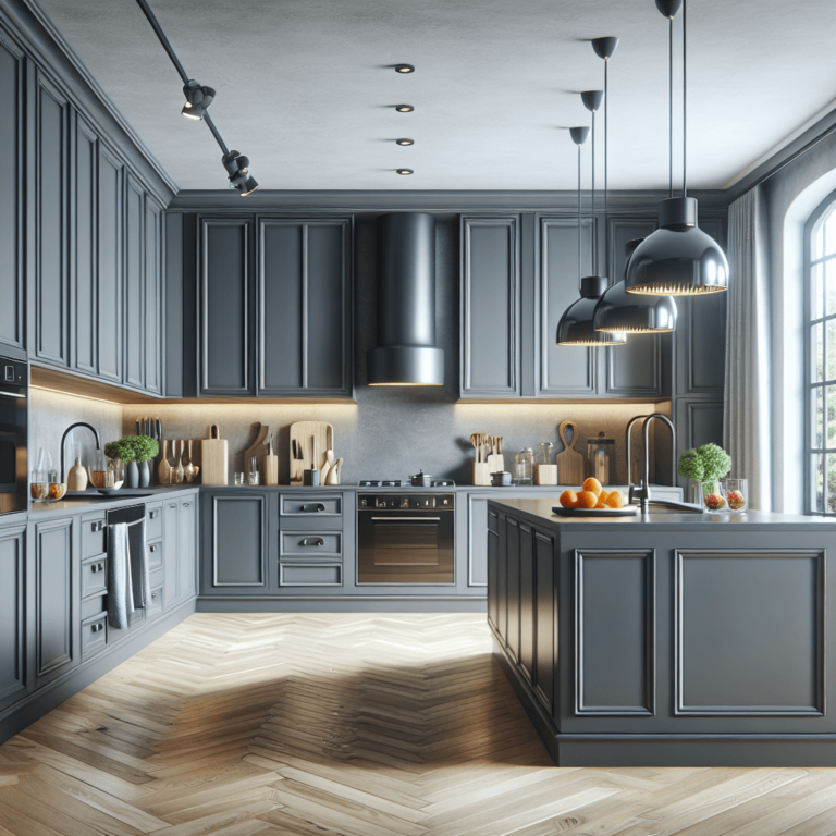 anthrazitfarbene Freistehende Küche-Duisburg