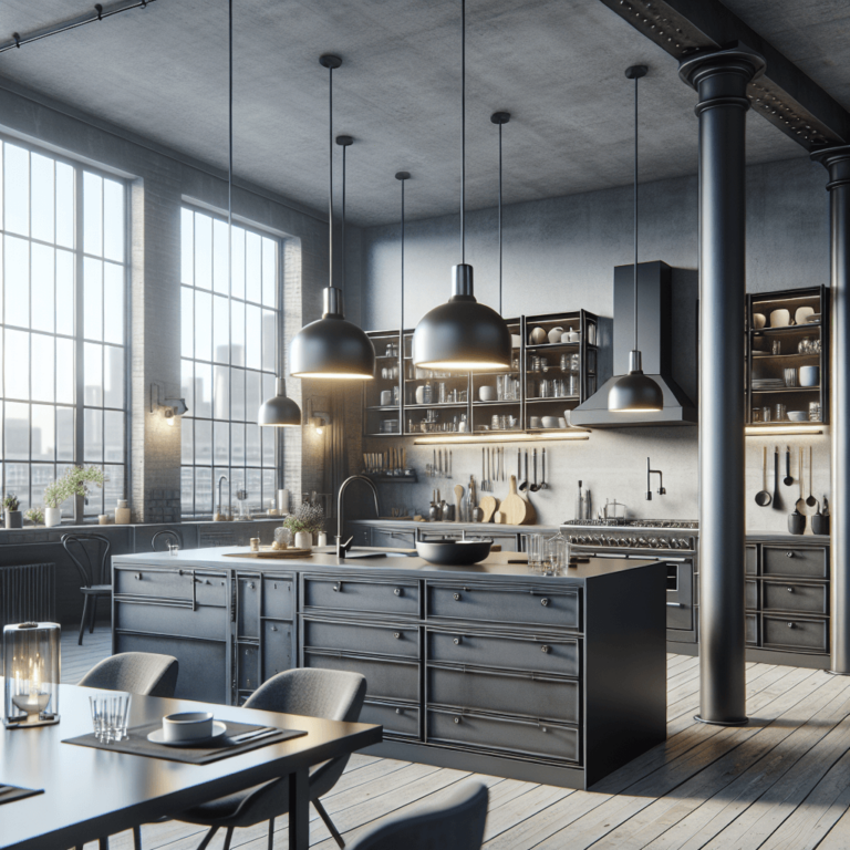 anthrazitfarbene Industrielle Küche-Duisburg