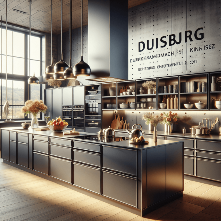 anthrazitfarbene Küche mit Stahlakzenten-Duisburg