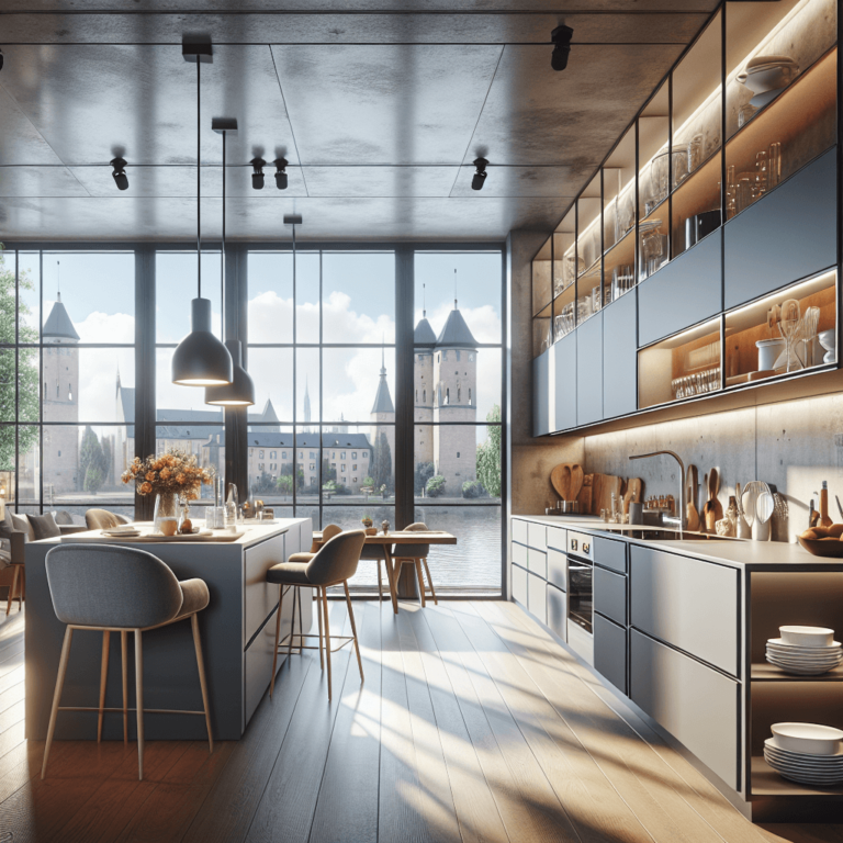 anthrazitfarbene Wohnküche-Duisburg