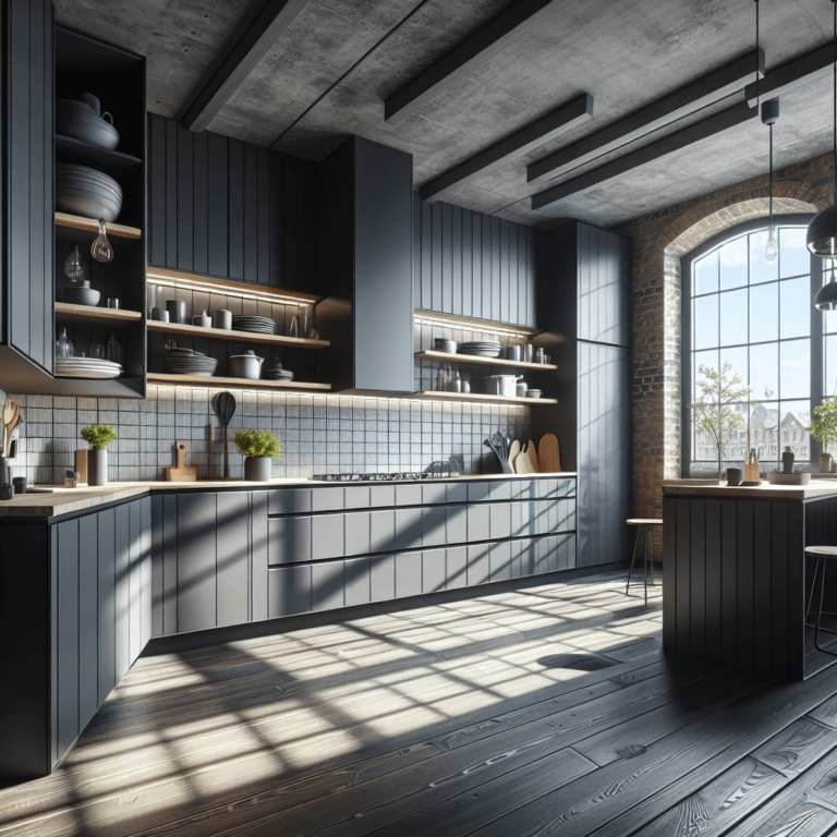 anthrazitfarbene mehrzeilige Küche-Duisburg