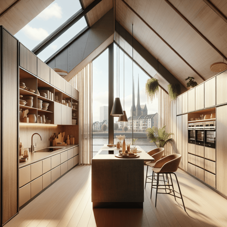 beige Küche für Dachschräge-Duisburg