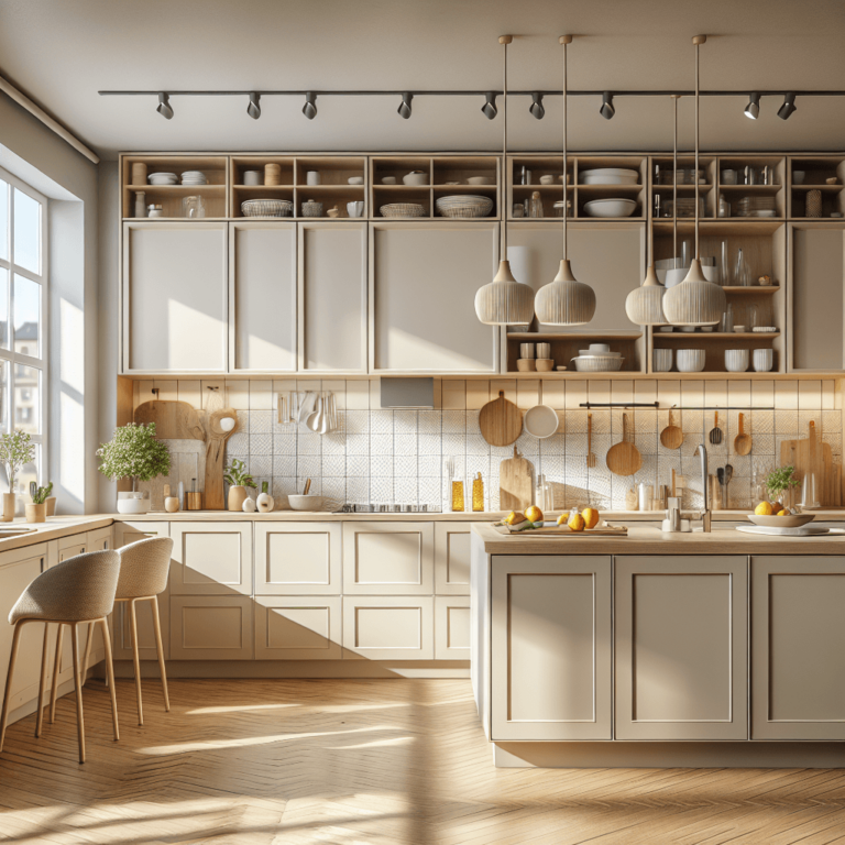 beige Küche im skandinavischen Stil-Duisburg