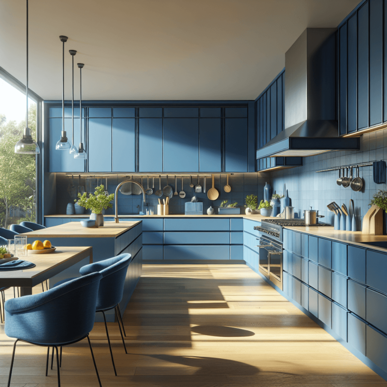 blaue Design Küche-Duisburg