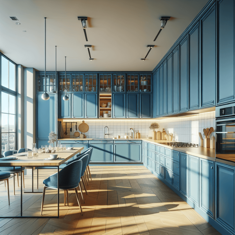 blaue Einbauküche-Duisburg