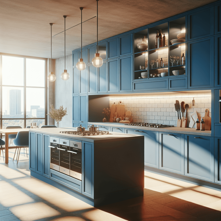 blaue Freistehende Küche-Duisburg