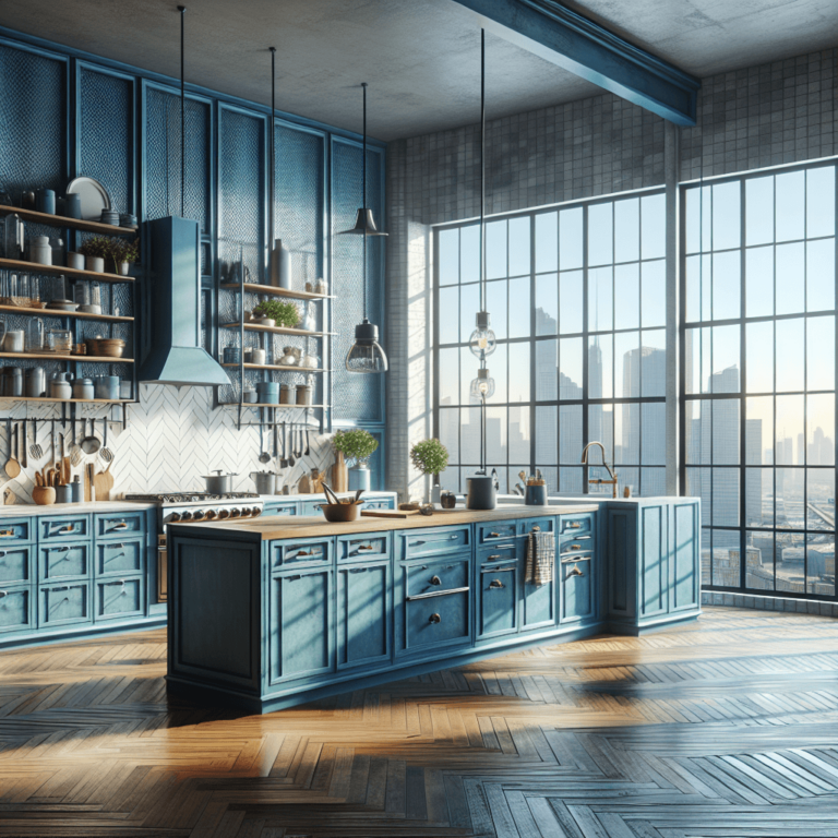 blaue Industrielle Küche-Duisburg