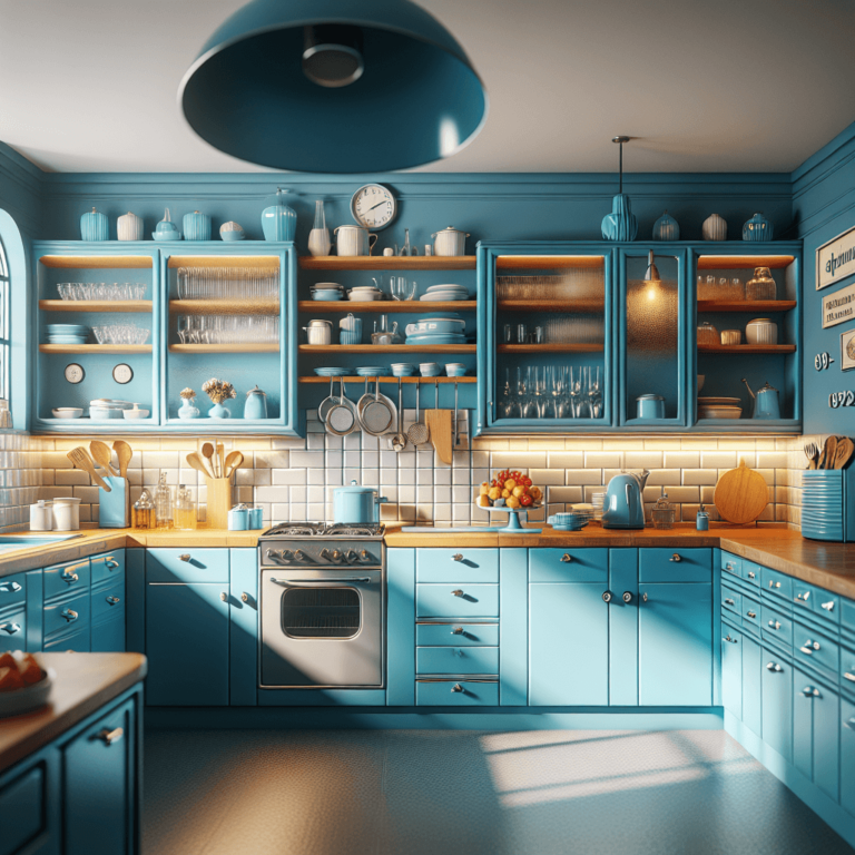 blaue Retro Küche-Duisburg