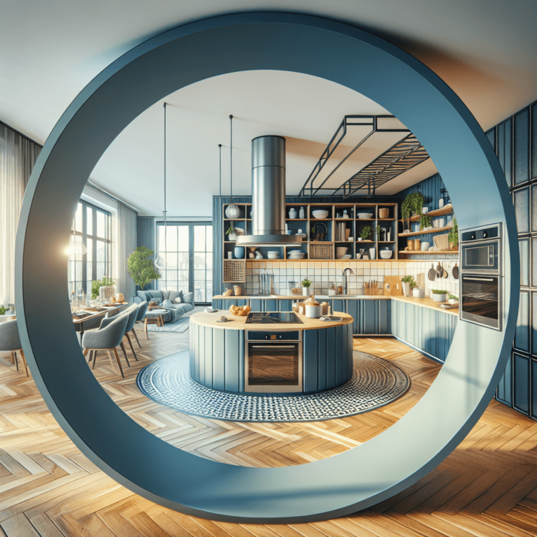 blaue Rondell Küche-Duisburg