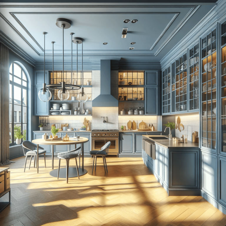 blaugraue Amerikanische Küche-Duisburg