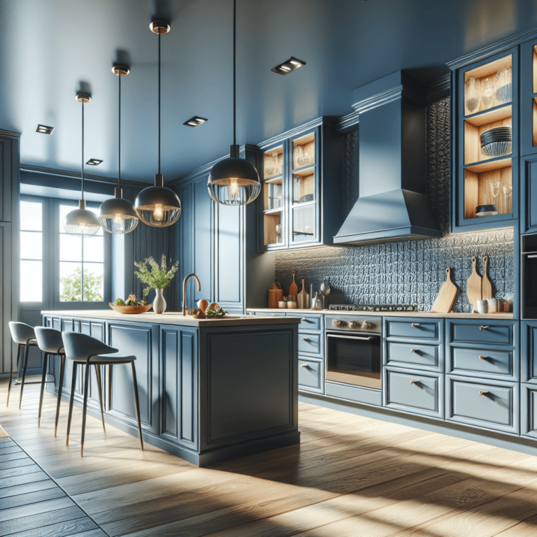 blaugraue Barrierefreie Küche-Duisburg