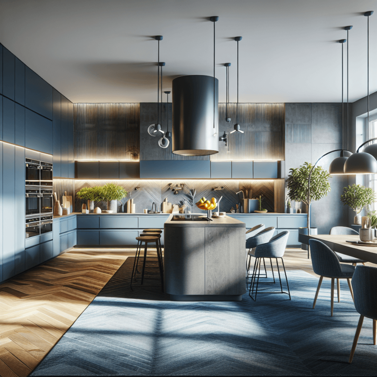 blaugraue Design Küche-Duisburg