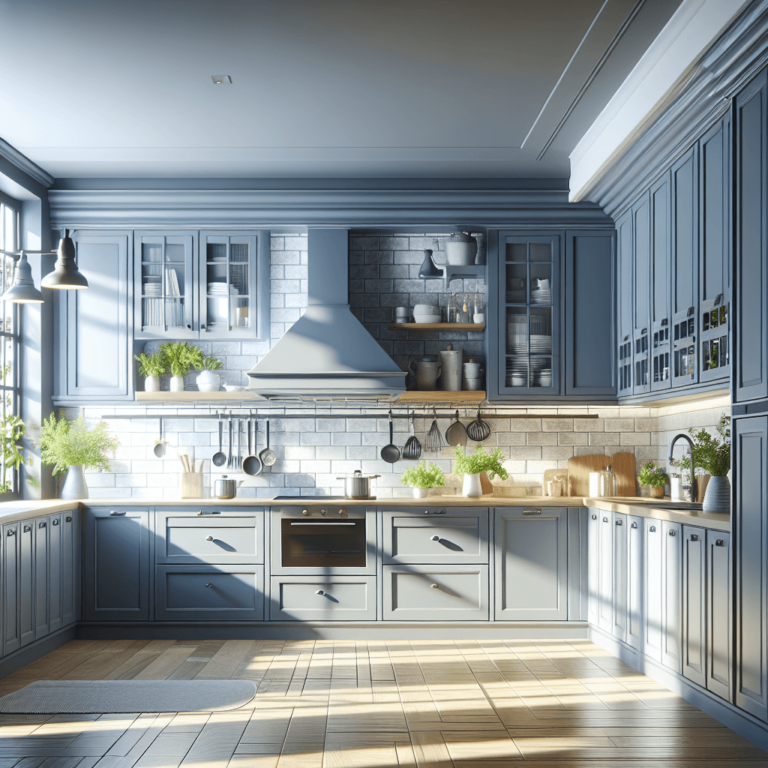 blaugraue Einbauküche-Duisburg