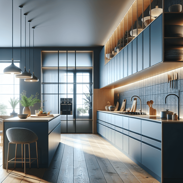 blaugraue Rondell Küche-Duisburg