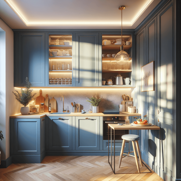 blaugraue Singleküche-Duisburg