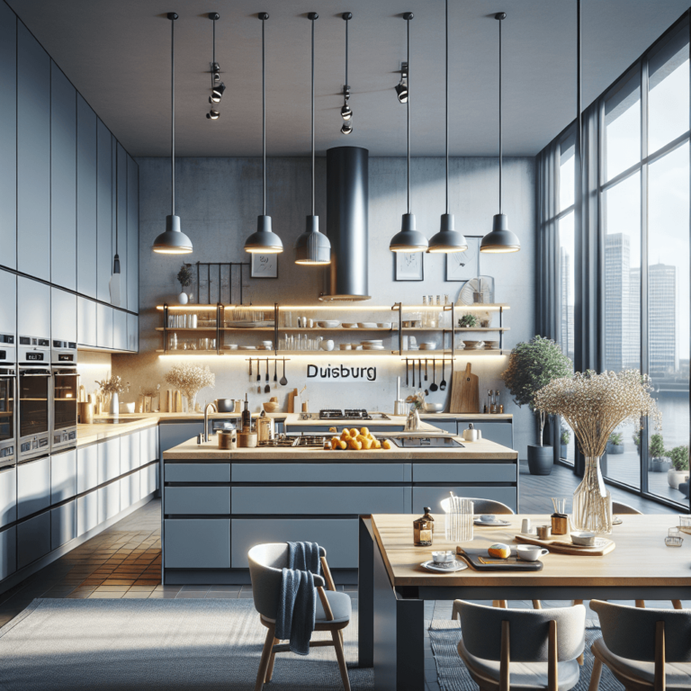 blaugraue mehrzeilige Küche-Duisburg