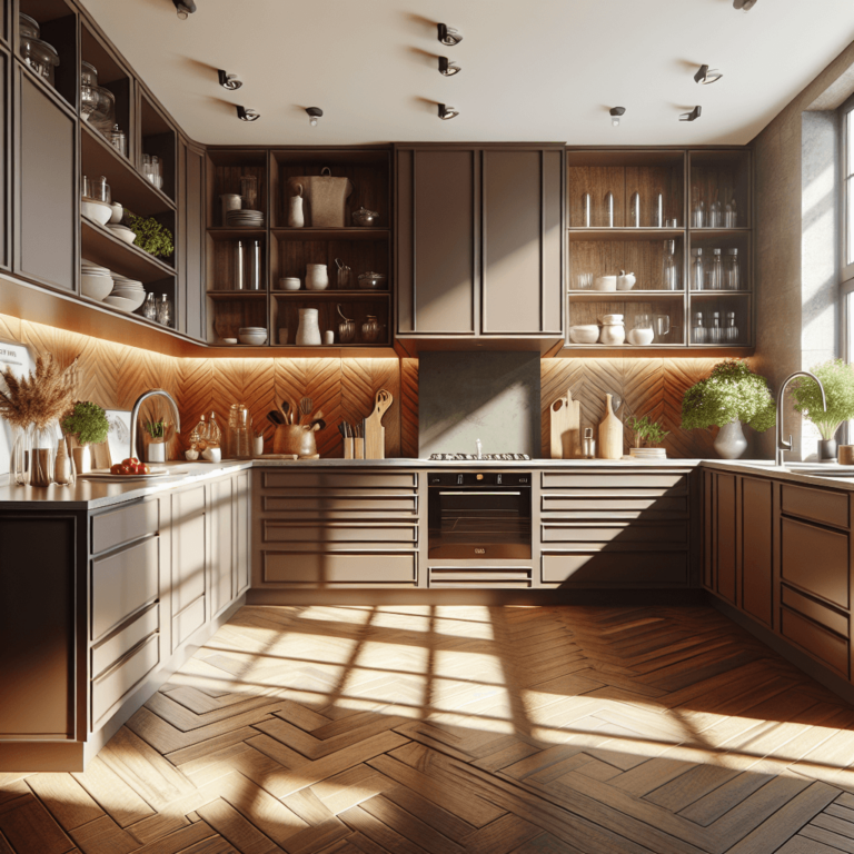 braune Küche für Dachschräge-Duisburg