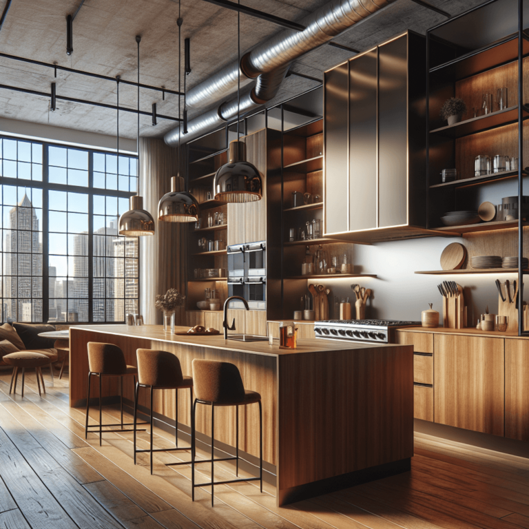 braune Küche im Loftstil-Duisburg