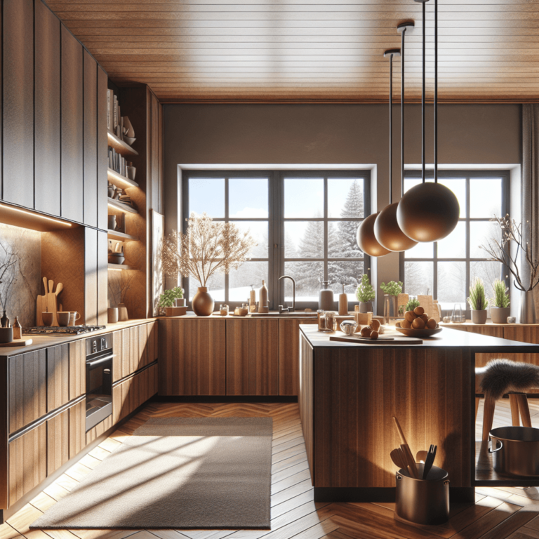 braune Küche im skandinavischen Stil-Duisburg