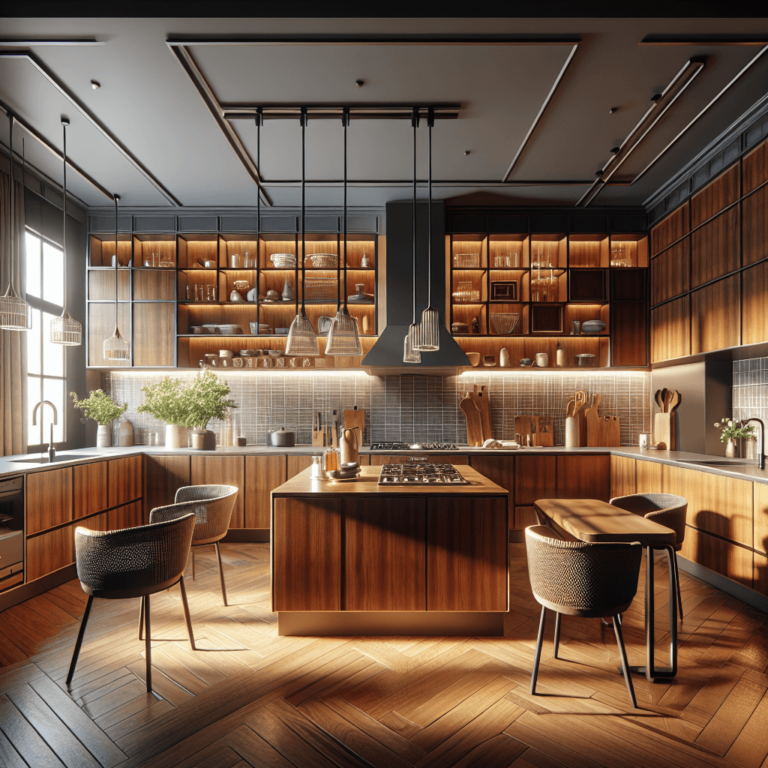 braune Küche in G-Form-Duisburg