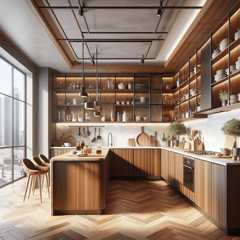 braune Küche in U-Form-Duisburg