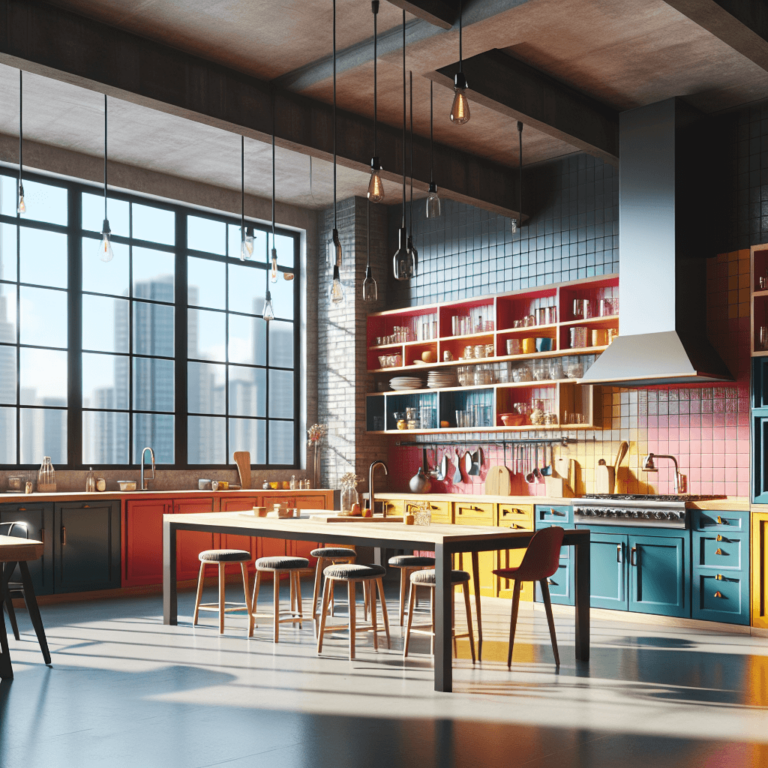 bunte Küche im Loftstil-Duisburg