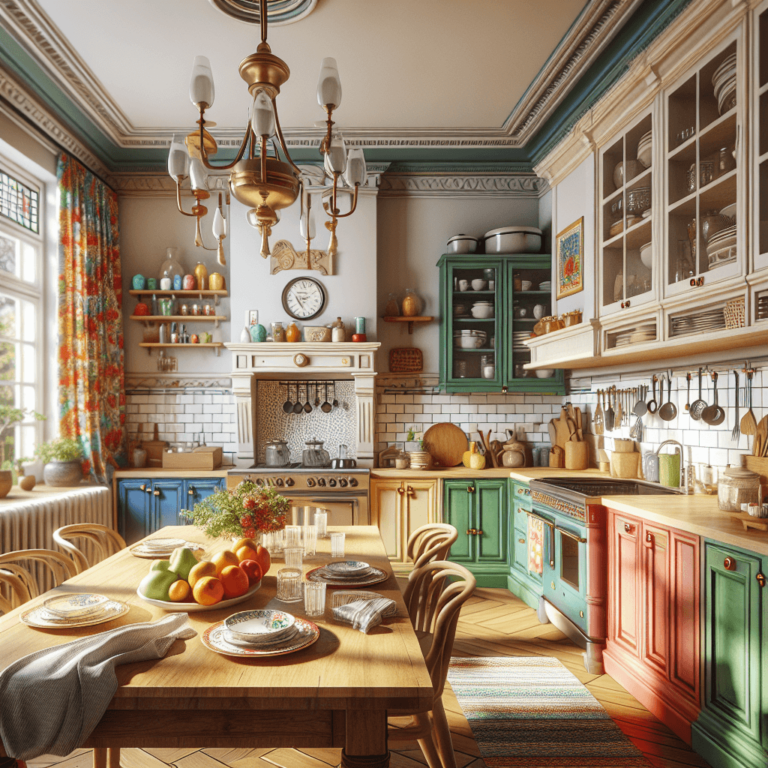 bunte Küche im Vintage Chic Stil-Duisburg