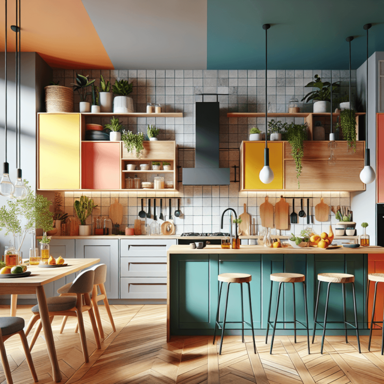 bunte Küche im skandinavischen Stil-Duisburg