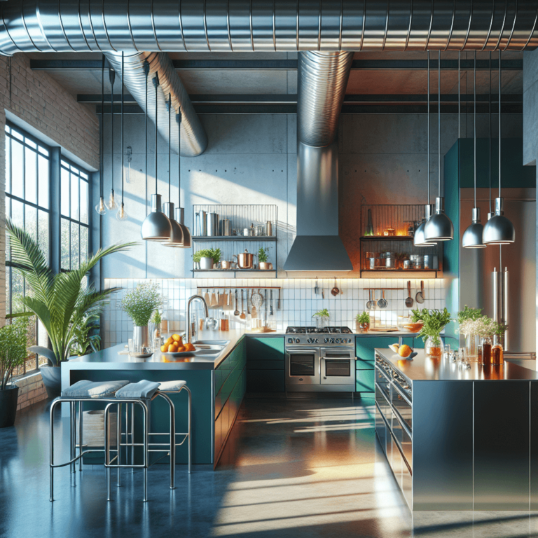 bunte Küche mit Stahlakzenten-Duisburg