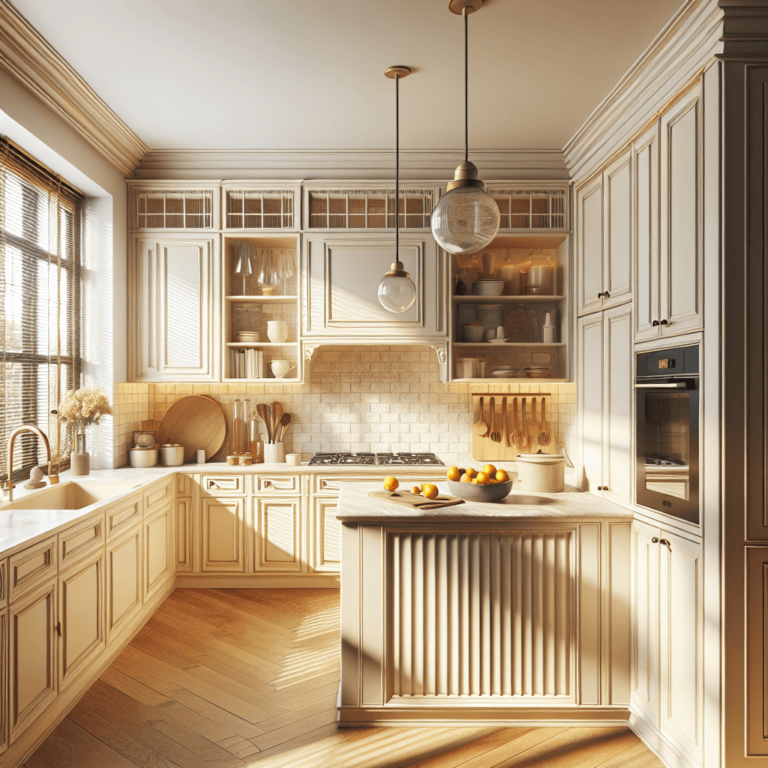 cremefarbene Amerikanische Küche-Duisburg