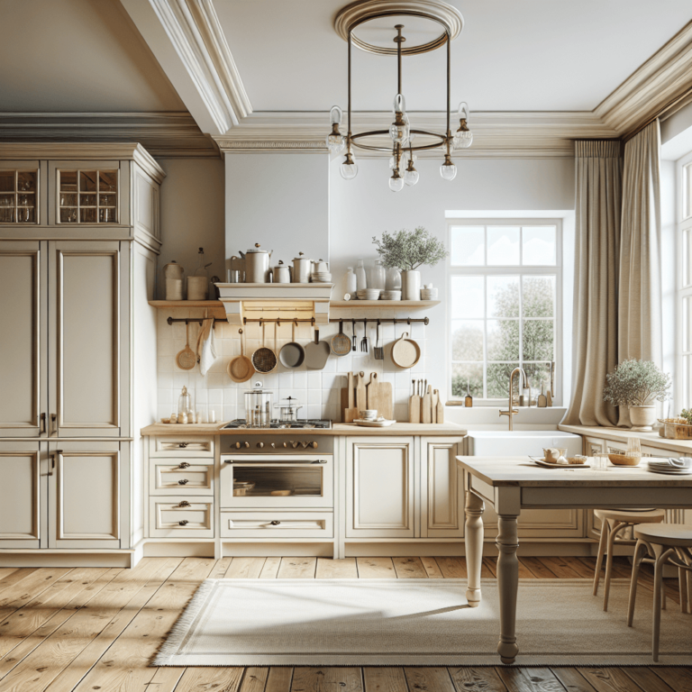 cremefarbene Küche im Vintage Chic Stil-Duisburg