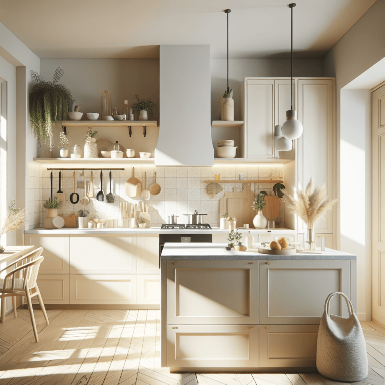 cremefarbene Küche im skandinavischen Stil-Duisburg