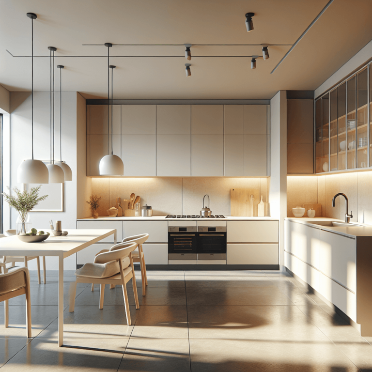 cremefarbene Minimalismus Küche-Duisburg