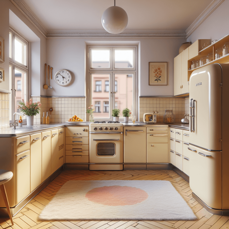 cremefarbene Retro Küche-Duisburg