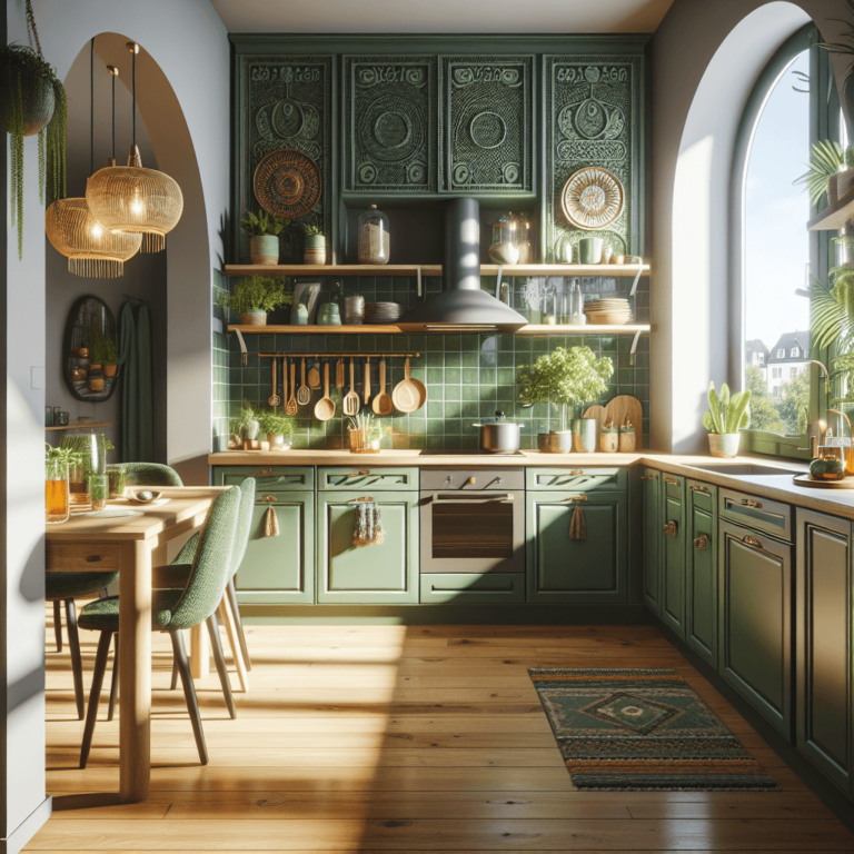grüne Boho Style Küche-Duisburg