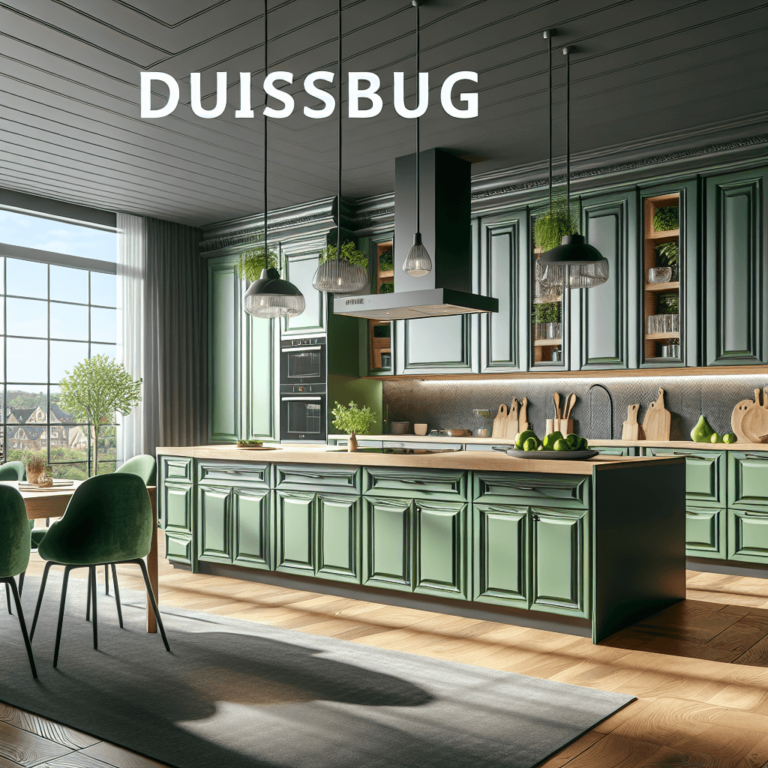 grüne Freistehende Küche-Duisburg