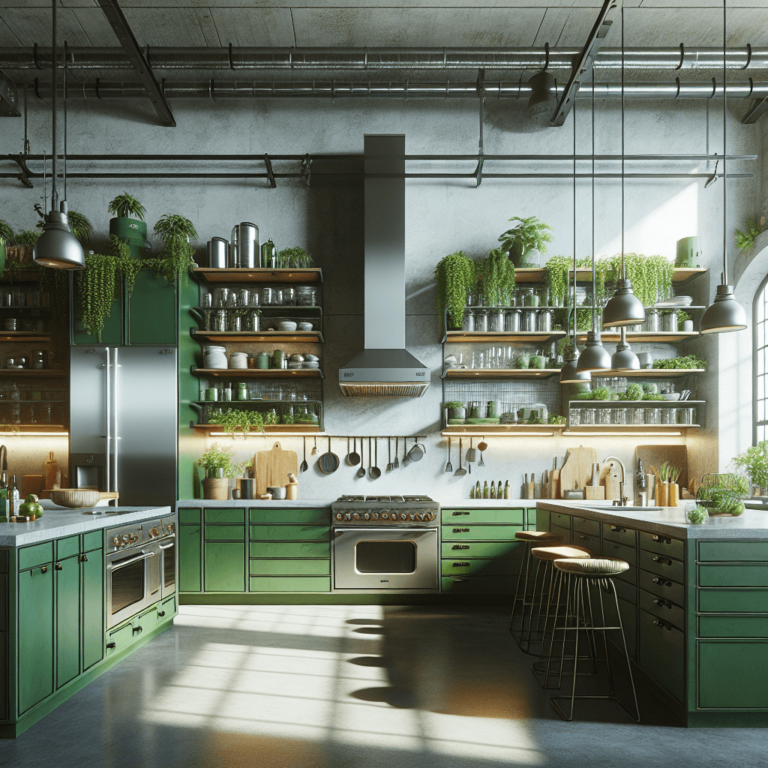 grüne Industrial Style Küche-Duisburg