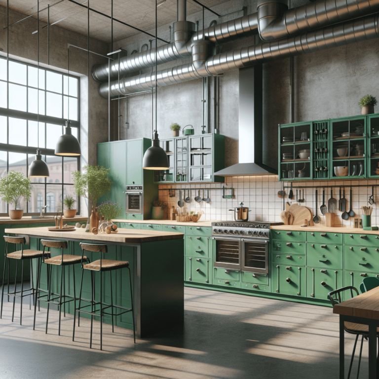 grüne Industrielle Küche-Duisburg