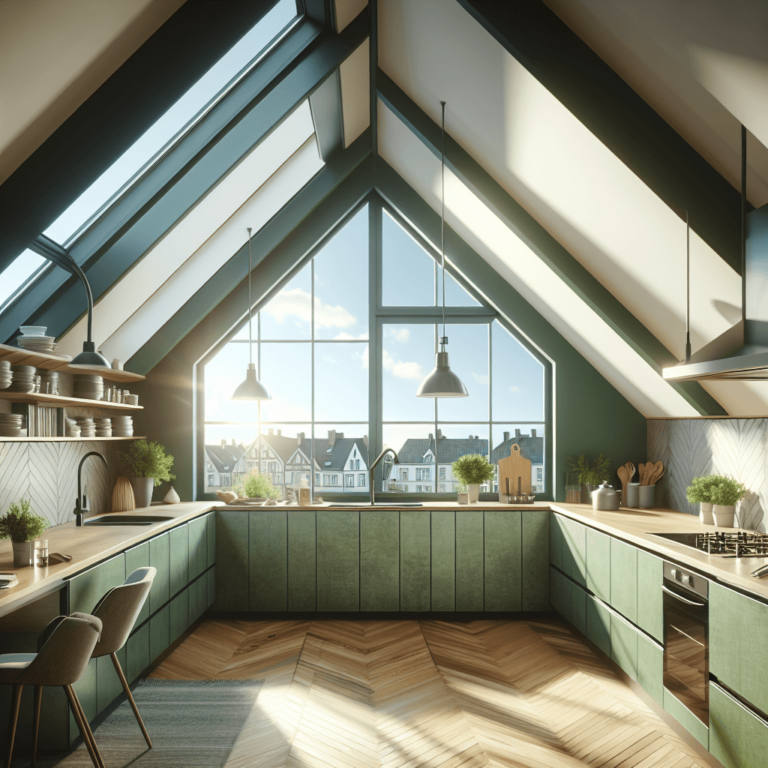 grüne Küche für Dachschräge-Duisburg