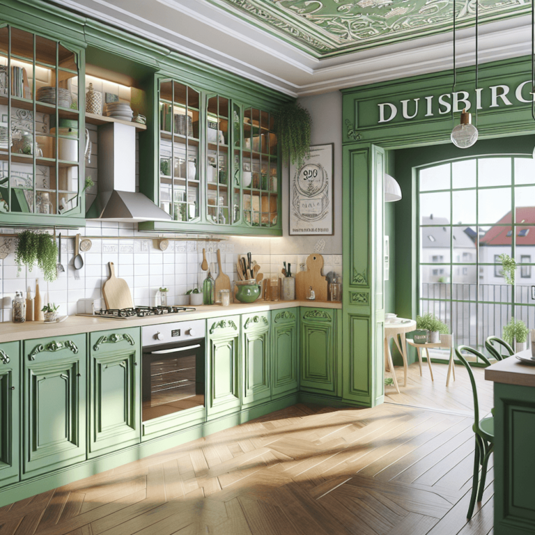 grüne Küche im Shabby Chic Stil-Duisburg