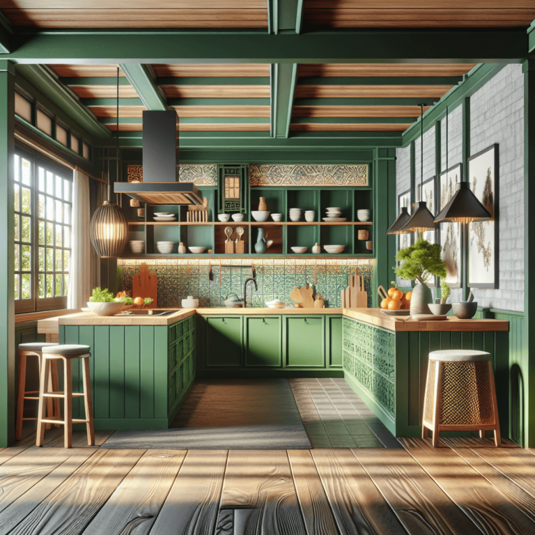 grüne Küche im asiatischen Stil-Duisburg