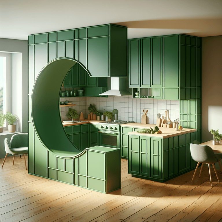 grüne Küche in G-Form-Duisburg