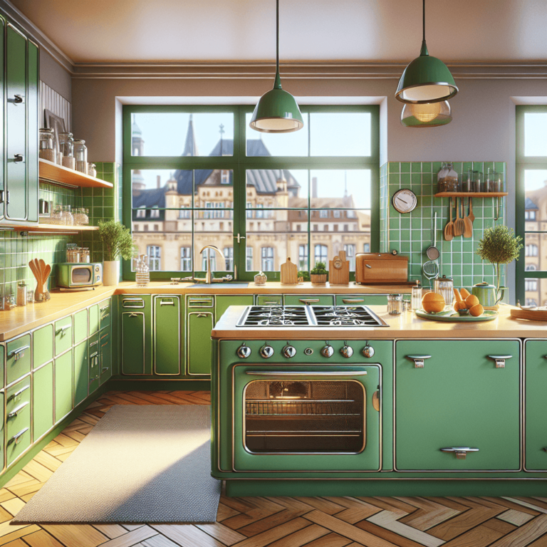 grüne Retro Küche-Duisburg