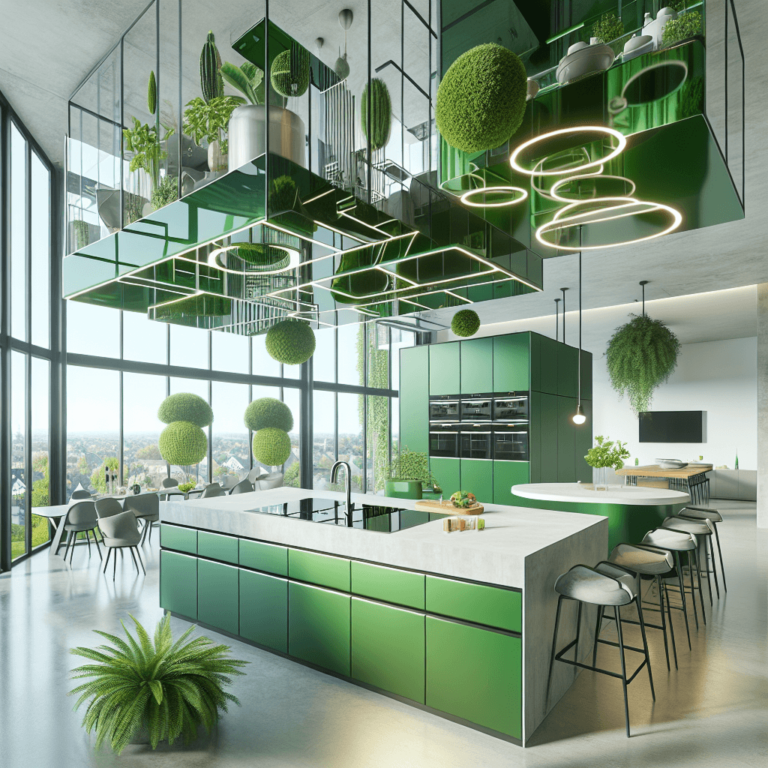 grüne Schwebende Küche-Duisburg