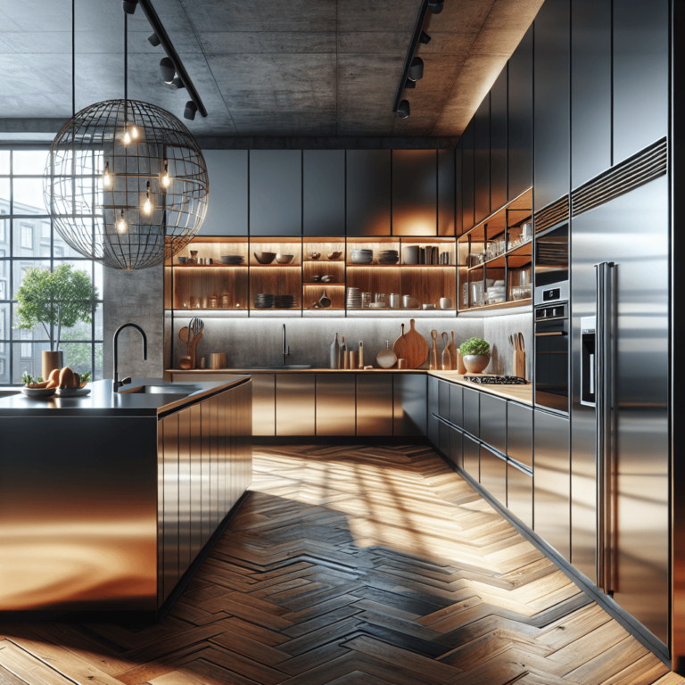 hochglanz Küche mit Stahlakzenten-Duisburg