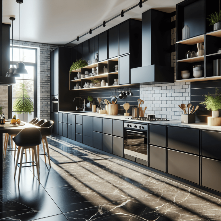 schwarze Barrierefreie Küche-Duisburg