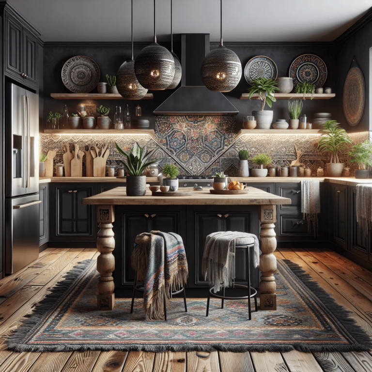 schwarze Boho Style Küche-Duisburg