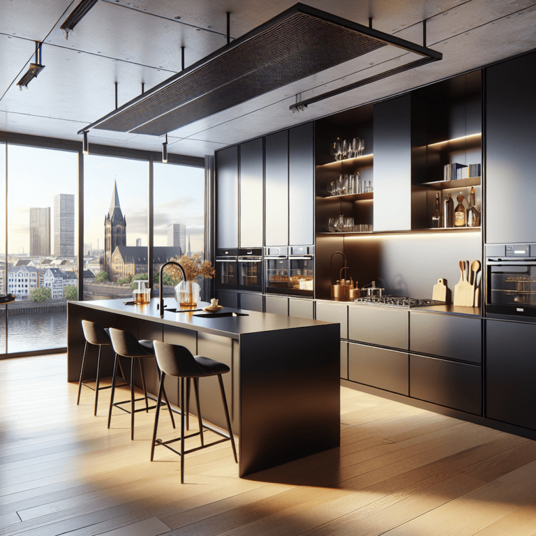 schwarze Einbauküche-Duisburg