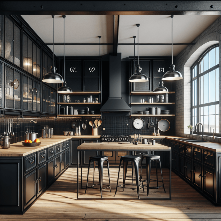 schwarze Industrielle Küche-Duisburg