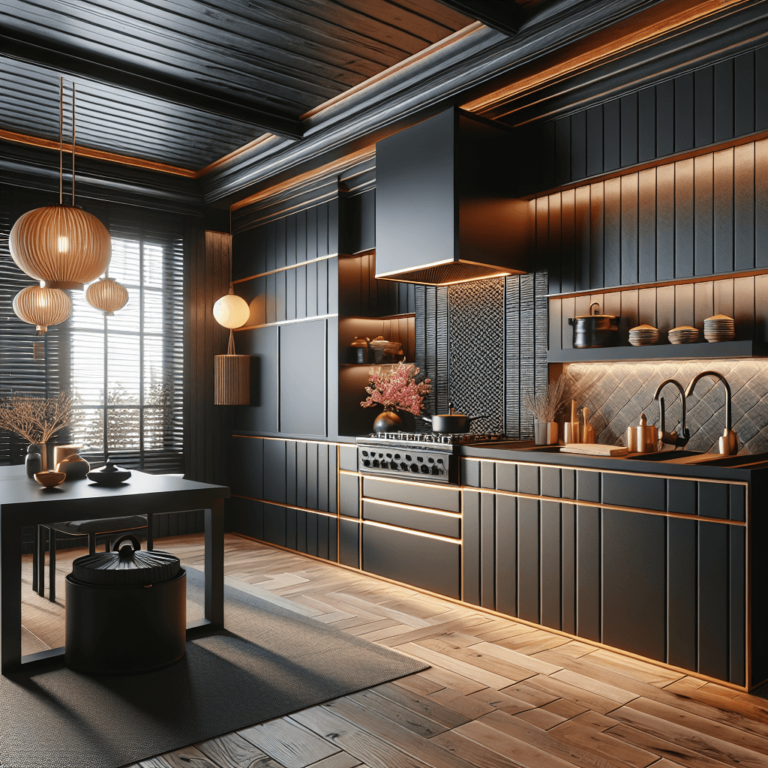 schwarze Küche im asiatischen Stil-Duisburg